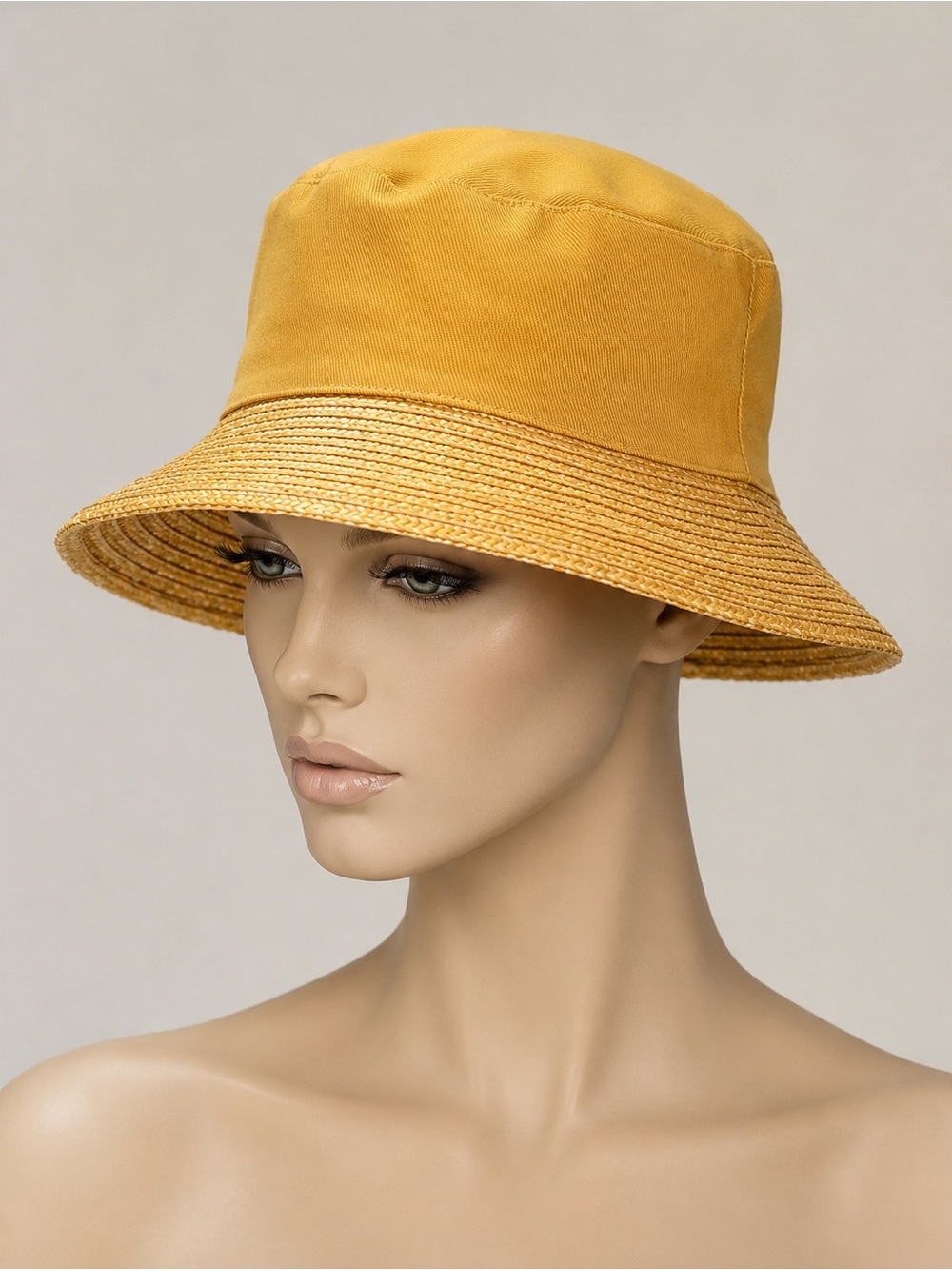 Importina Hong Kong Mustard Yellow Bucket Hat - Womens Sun Hat